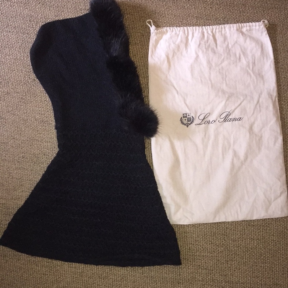 Loro Piana Cashmere Rimmed Shawl hoodie